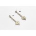 Earrings Silver 925 Sterling Dangle Drop Gift Women's Rainbow Gem Stones A960
